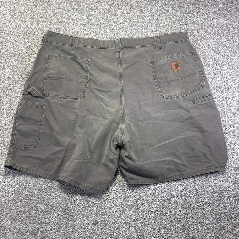 Carhartt Cargo Shorts Mens 44 Brown Canvas Work Relaxed Fit Utility 8 Inseam